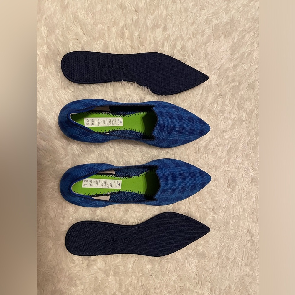 Rothy’s Lazuli Gingham Pointed Loafer - Picture 6 of 8